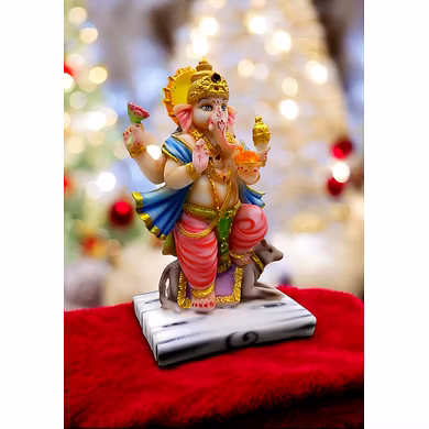 Lord Ganesha Idol Sitting on Mouse MFN-165-1
