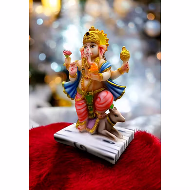Lord Ganesha Idol Sitting on Mouse MFN-165-2