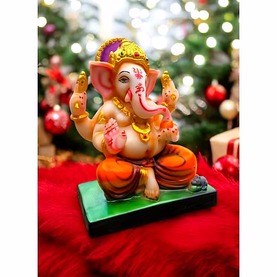 Classic Sitting Ganesha Idol with Modak MFN-167-1