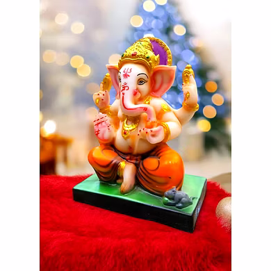 Classic Sitting Ganesha Idol with Modak MFN-167-2