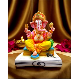 elegant royal sitting lord ganesha idol mfn-168
