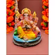 Colorful Relaxed Sitting Ganesha Idol MFN-170-12747705-sm