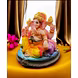 Colorful Relaxed Sitting Ganesha Idol MFN-170-2-sm
