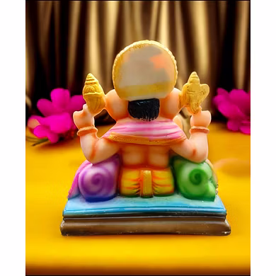 Colorful Relaxed Sitting Ganesha Idol MFN-170-3