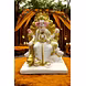 White &amp; Gold Throne Ganesha Idol  MFN-171-12747711-sm