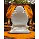 White &amp; Gold Throne Ganesha Idol  MFN-171-3-sm