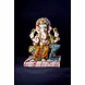 Premium White &amp; Gold Seated Ganesha Idol MFN-174-12747719-sm