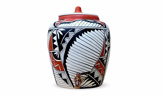 Earthen White Clay Water Pot with Metal Tap Harp
