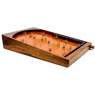 wooden bagatelle traditionally crafted tabletop pinball game