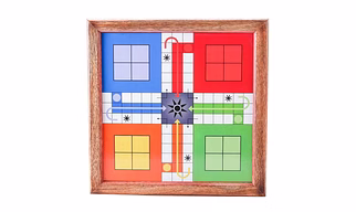 Handmade Wooden 2 In 1 Magnetic Ludo Snakes And Ladders Set