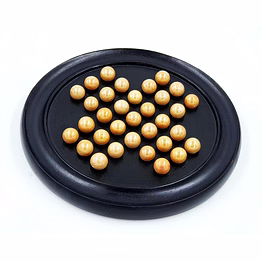 handmade indian wooden glass and marble solitaire board game