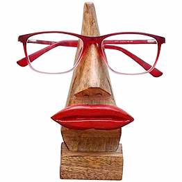 handmade wooden nose shaped spectacle holder | home decor