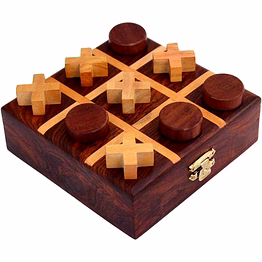 metal & wooden noughts and crosses- pedagogical board | indoor games