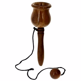 wooden handcrafted cup and ball game kids and adults, height-8 inch