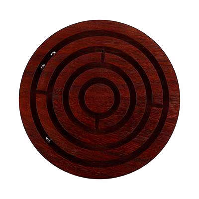wooden labyrinth ball-in-a-maze puzzle pedagogical board game
