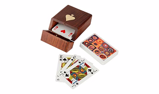 Wooden Playing Card Box without cards