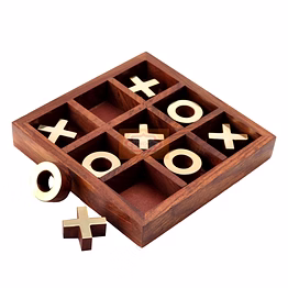 handmade wooden noughts and crosses- brain teaser games