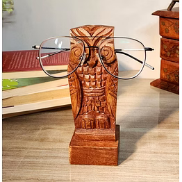 owl lovers gift- wooden spectacle stand for men & women