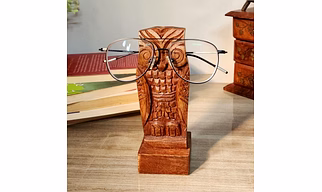 Owl Lovers Gift- Wooden Spectacle Stand for Men & Women