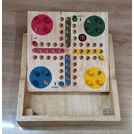 handmade wooden ludo travel board game for kids and adult