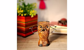 OWL Shape Handmade Sheesham Wooden Spectacle Holder Stand