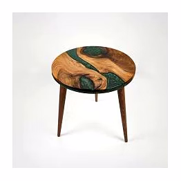 epoxy wood centre table