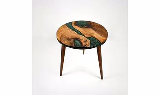 epoxy wood centre table
