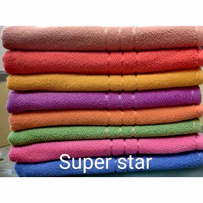 plain cotton super star bath towel 70 x 140 for home, hotel, beach