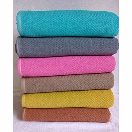 cotton plain poops bath towel 70 x 140, technics : machine made