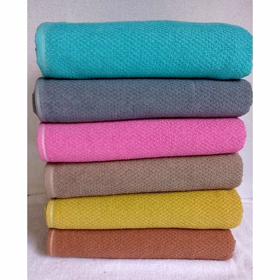 cotton plain poops bath towel 70 x 140, technics : machine made
