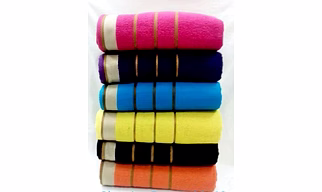 Plain Cotton Royale Bath Towel 70 X 140, Technics : Machine Made