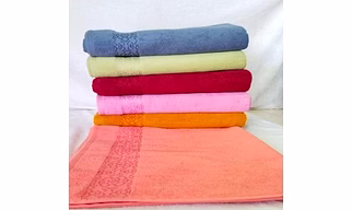 Plain Cotton Damask Bath Towel 75 X 150, Technics : Machine Made