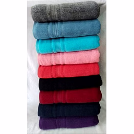 cotton plain essential+ bath towel 70 x 140, gender : unisex