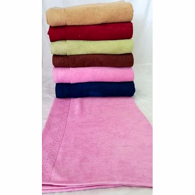 plain cotton grass bath towel 75 x 150, technics : machine made
