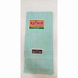 stripped cotton qurbani handloom bath towel, color : green 30 x 60