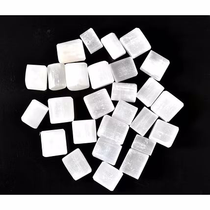 Natural Selenite Tumble Stone For Home Decor &amp; Healing Use-12726669