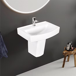 wash basin with half pedestal