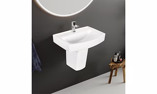 Wash Basin With Half Pedestal