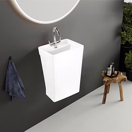 wall integrated wash basin