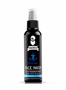 Muuchstac Ocean Face Wash for Men | Fight Acne & Pimples, Brighten Skin, Clears Dirt, Oil Control, Refreshing Feel - Multi-Action Formula (100 ml)