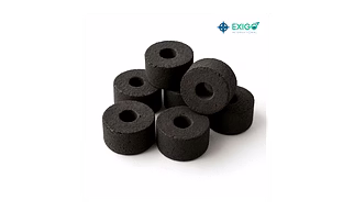 Round shaped coconut shell charcoal briquettes