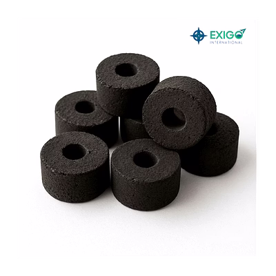 round shaped coconut shell charcoal briquettes