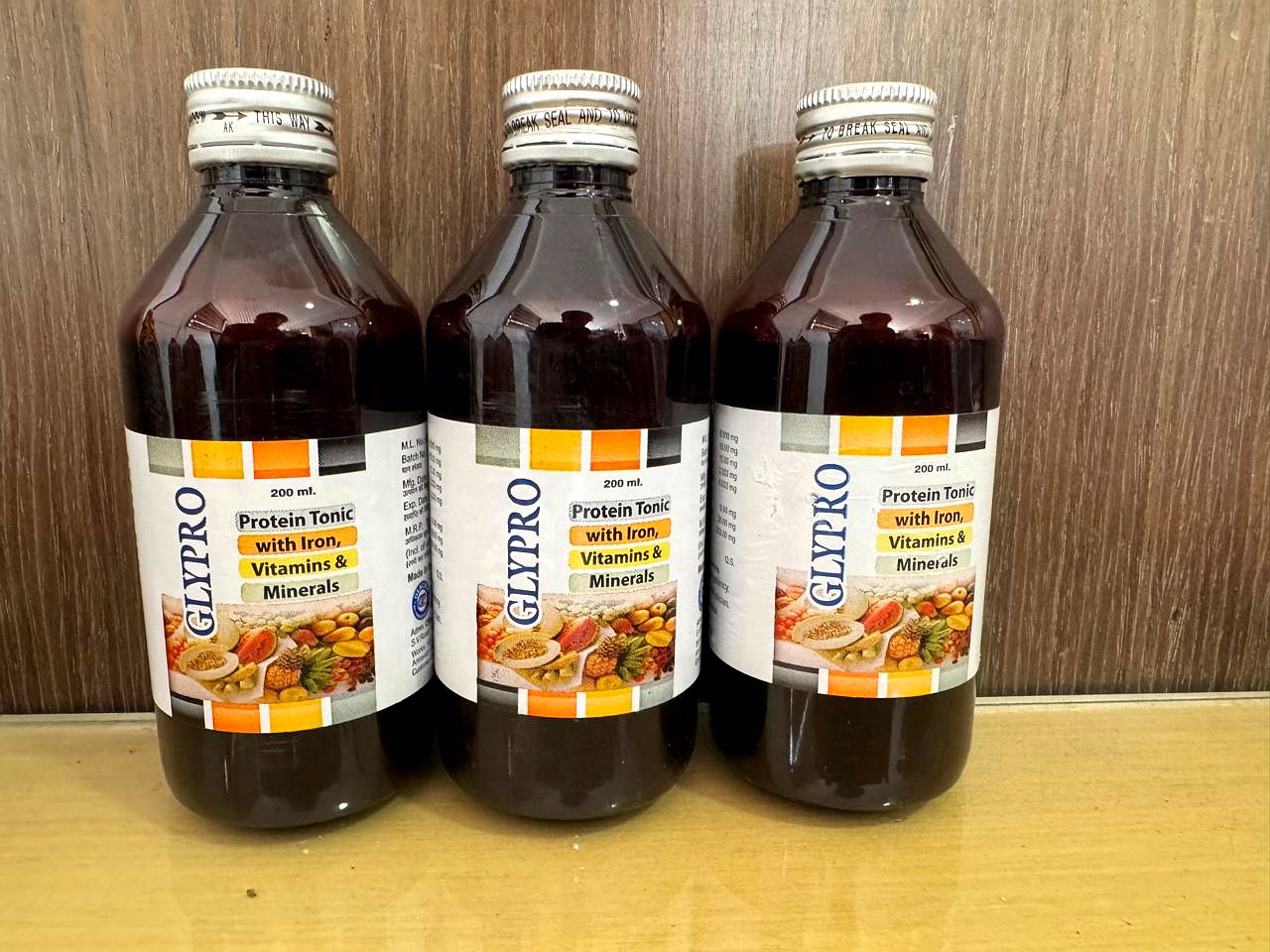 glypro protein tonic with iron vitamins & minerals 200 ml