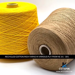 recycled cotton yarn (twisted / ply)