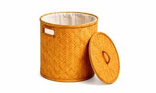 Customizable Bamboo Laundry Basket Handicraft Product For Wholesale Homeware, Gift, And Lifestyle Assortments