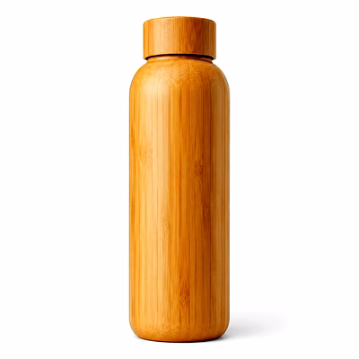 customizable bamboo water bottle 450 ml handicraft product for wholesale homeware, gift, and lifestyle assortments