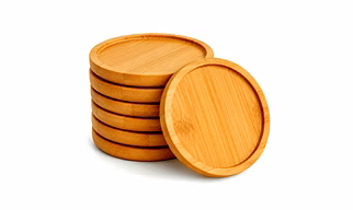 Customizable Bamboo Tea Coasters Handicraft Product For Wholesale Homeware, Gift, And Lifestyle Assortments