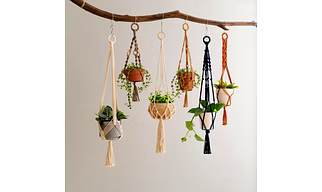 Macrame Plant Hanger - Boho Pot Holders, Decor