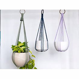 knottyartsisansco555 macrame plant hanger - hanging plant holder, no tail plant hanger