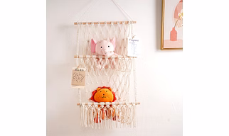 Macrame Toy Hammock - Nursery Decor, Toy Storage